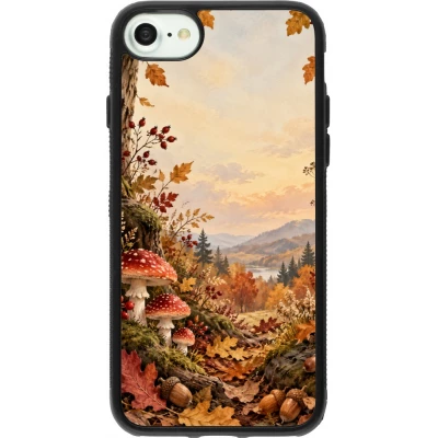 Coque iPhone 7 / 8 / SE (2020, 2022) - Silicone rigide noir Autumn 26 Illustrated Autumn