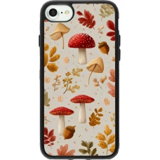 iPhone 7 / 8 / SE (2020, 2022) Case Hülle - Silikon schwarz Autumn 26 Mushrooms and leaves