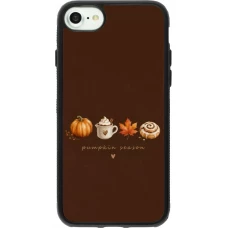 iPhone 7 / 8 / SE (2020, 2022) Case Hülle - Silikon schwarz Autumn 26 Pumpkin season