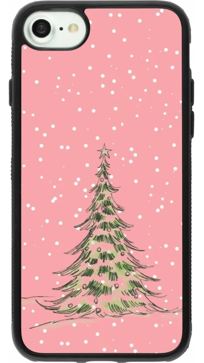 iPhone 7 / 8 / SE (2020, 2022) Case Hülle - Silikon schwarz Christmas 25 Pink Tree