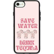 iPhone 7 / 8 / SE (2020, 2022) Case Hülle - Silikon schwarz Cocktail Save Water Drink Tequila