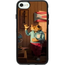 iPhone 7 / 8 / SE (2020, 2022) Case Hülle - Silikon schwarz Dancing frog DTMF