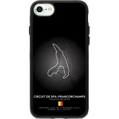 Coque iPhone 7 / 8 / SE (2020, 2022) - Silicone rigide noir F1 Track 2025 Belgium