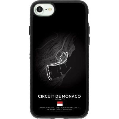 Coque iPhone 7 / 8 / SE (2020, 2022) - Silicone rigide noir F1 Track 2025 Monaco
