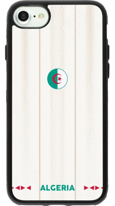 Coque iPhone 7 / 8 / SE (2020, 2022) - Silicone rigide noir Maillot de football Algérie 2026 personnalisable