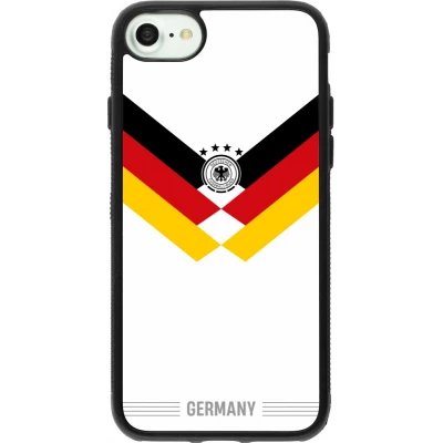Coque iPhone 7 / 8 / SE (2020, 2022) - Silicone rigide noir Maillot de football Allemagne 2026 personnalisable
