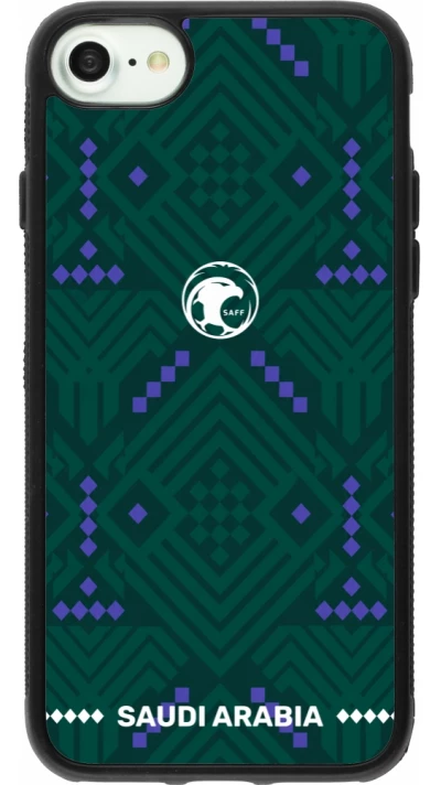 iPhone 7 / 8 / SE (2020, 2022) Case Hülle - Silikon schwarz Saudi Arabien 2026 personalisierbares Fussballtrikot