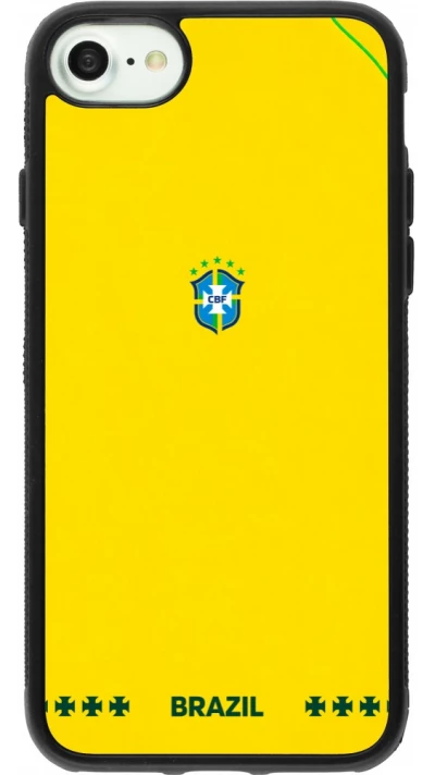 iPhone 7 / 8 / SE (2020, 2022) Case Hülle - Silikon schwarz Brasilien 2026 personalisierbares Fussballtrikot