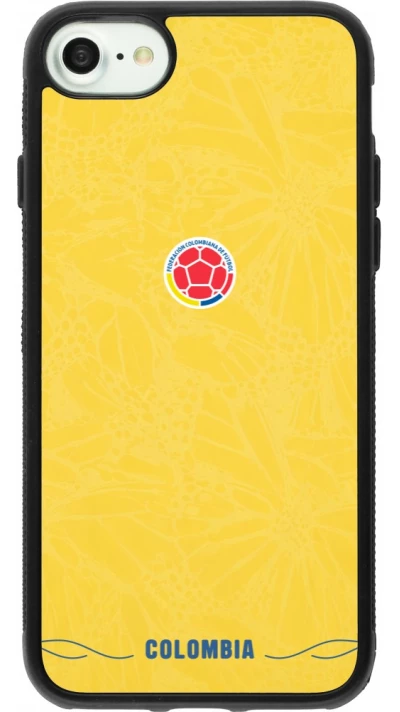 iPhone 7 / 8 / SE (2020, 2022) Case Hülle - Silikon schwarz Kolumbien 2026 personalisierbares Fussballtrikot