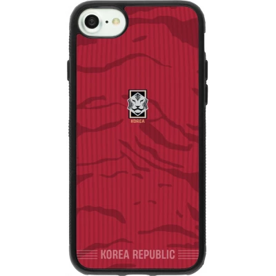 iPhone 7 / 8 / SE (2020, 2022) Case Hülle - Silikon schwarz Südkorea 2026 personalisierbares Fussballtrikot