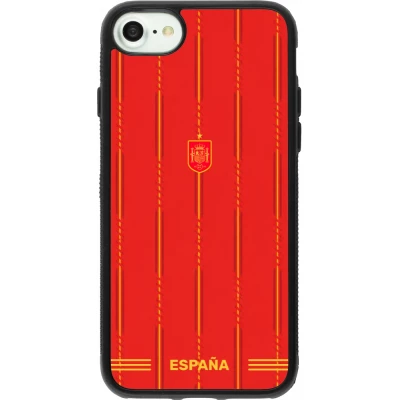 iPhone 7 / 8 / SE (2020, 2022) Case Hülle - Silikon schwarz Spanien 2026 personalisierbares Fussballtrikot