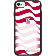 iPhone 7 / 8 / SE (2020, 2022) Case Hülle - Silikon schwarz Vereinigten Staaten 2026 personalisierbares Fussballtrikot