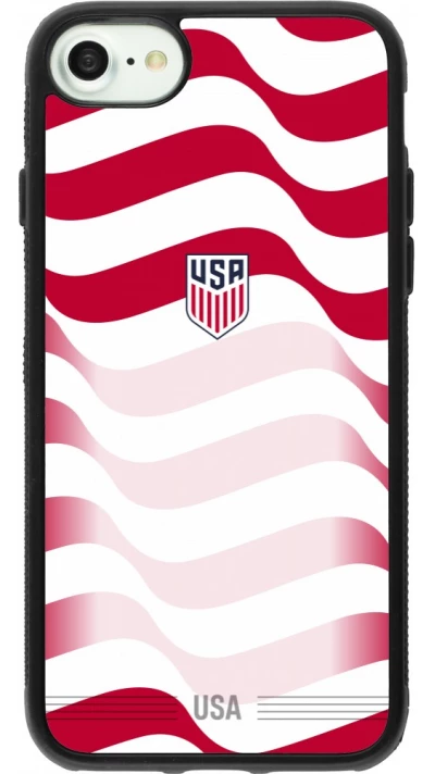 iPhone 7 / 8 / SE (2020, 2022) Case Hülle - Silikon schwarz Vereinigten Staaten 2026 personalisierbares Fussballtrikot