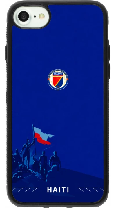 Coque iPhone 7 / 8 / SE (2020, 2022) - Silicone rigide noir Maillot de football Haiti 2026 personnalisable
