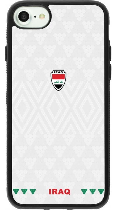 iPhone 7 / 8 / SE (2020, 2022) Case Hülle - Silikon schwarz Irak 2026 personalisierbares Fussballtrikot