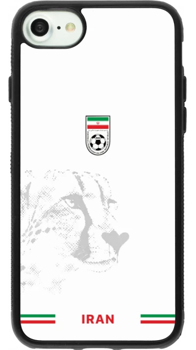 iPhone 7 / 8 / SE (2020, 2022) Case Hülle - Silikon schwarz Iran 2026 personalisierbares Fussballtrikot