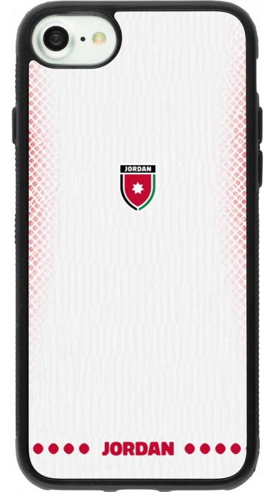 iPhone 7 / 8 / SE (2020, 2022) Case Hülle - Silikon schwarz Jordanien 2026 personalisierbares Fussballtrikot