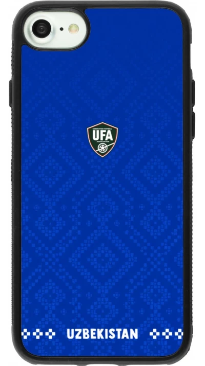 iPhone 7 / 8 / SE (2020, 2022) Case Hülle - Silikon schwarz Usbekistan 2026 personalisierbares Fussballtrikot