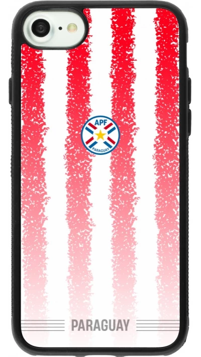 iPhone 7 / 8 / SE (2020, 2022) Case Hülle - Silikon schwarz Paraguay 2026 personalisierbares Fussballtrikot