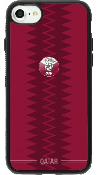 iPhone 7 / 8 / SE (2020, 2022) Case Hülle - Silikon schwarz Qatar 2026 personalisierbares Fussballtrikot