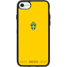 iPhone 7 / 8 / SE (2020, 2022) Case Hülle - Silikon schwarz Schweden 2026 personalisierbares Fussballtrikot