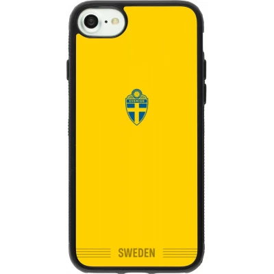 iPhone 7 / 8 / SE (2020, 2022) Case Hülle - Silikon schwarz Schweden 2026 personalisierbares Fussballtrikot