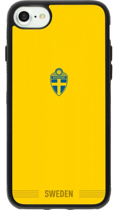 iPhone 7 / 8 / SE (2020, 2022) Case Hülle - Silikon schwarz Schweden 2026 personalisierbares Fussballtrikot