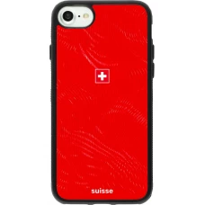iPhone 7 / 8 / SE (2020, 2022) Case Hülle - Silikon schwarz Schweiz 2026 personalisierbares Fussballtrikot