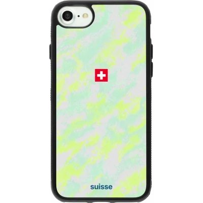 iPhone 7 / 8 / SE (2020, 2022) Case Hülle - Silikon schwarz Schweiz Away 2026 personalisierbares Fussballtrikot