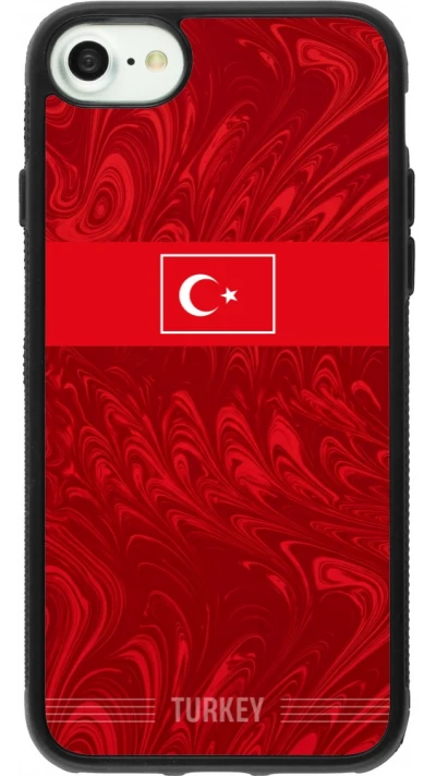 iPhone 7 / 8 / SE (2020, 2022) Case Hülle - Silikon schwarz Türkei 2026 personalisierbares Fussballtrikot