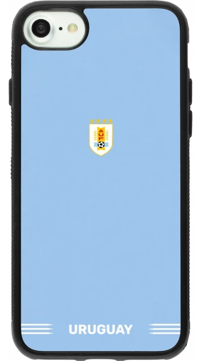 iPhone 7 / 8 / SE (2020, 2022) Case Hülle - Silikon schwarz Uruguay 2026 personalisierbares Fussballtrikot
