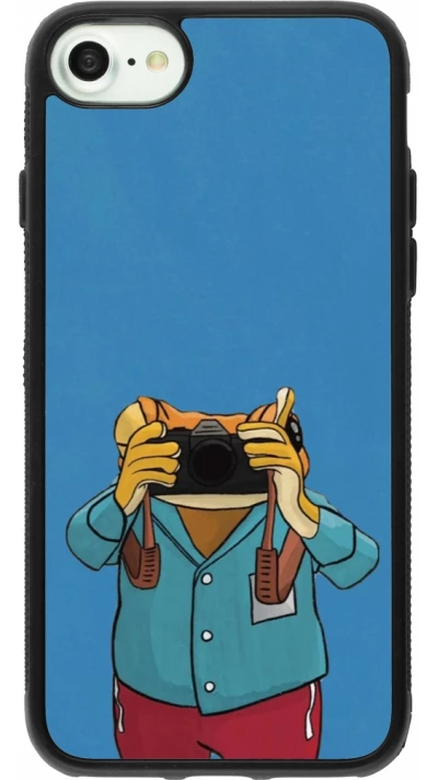 Coque iPhone 7 / 8 / SE (2020, 2022) - Silicone rigide noir Frog with camera DTMF
