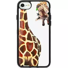 Coque iPhone 7 / 8 / SE (2020, 2022) - Silicone rigide noir Giraffe Fit