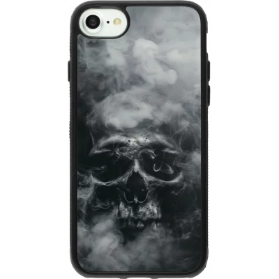Coque iPhone 7 / 8 / SE (2020, 2022) - Silicone rigide noir Halloween 2024 smoky skull