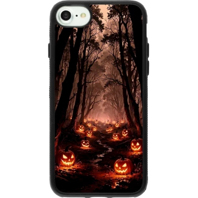 iPhone 7 / 8 / SE (2020, 2022) Case Hülle - Silikon schwarz Halloween 2025 Road of Terrifying Pumpkins