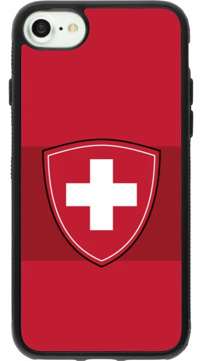iPhone 7 / 8 / SE (2020, 2022) Case Hülle - Silikon schwarz Hockey World Championship Ecusson Suisse