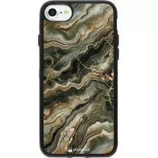 iPhone 7 / 8 / SE (2020, 2022) Case Hülle - Silikon schwarz Oliv Marmor