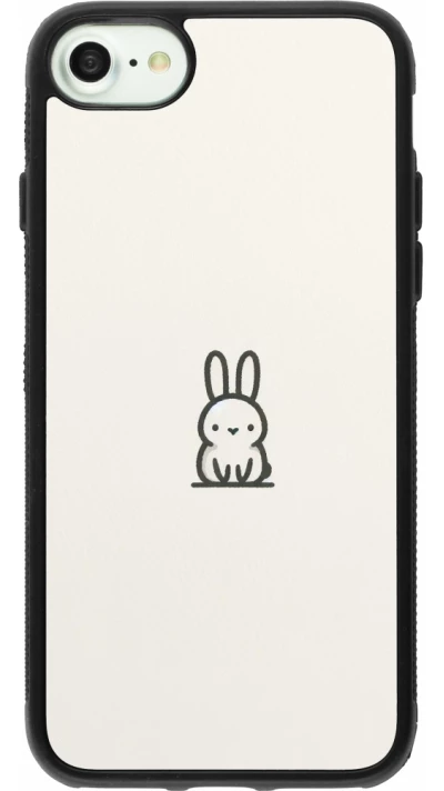 iPhone 7 / 8 / SE (2020, 2022) Case Hülle - Silikon schwarz Minimal Häschen Süße