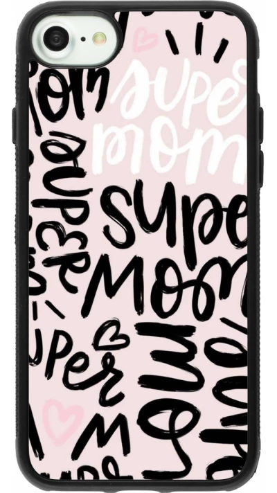 iPhone 7 / 8 / SE (2020, 2022) Case Hülle - Silikon schwarz Mom 2024 Super mom