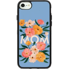 iPhone 7 / 8 / SE (2020, 2022) Case Hülle - Silikon schwarz Mom 2026 Flowers