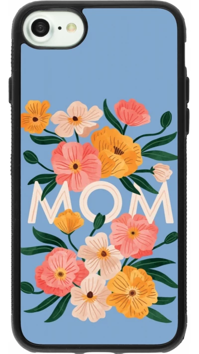 iPhone 7 / 8 / SE (2020, 2022) Case Hülle - Silikon schwarz Mom 2026 Flowers