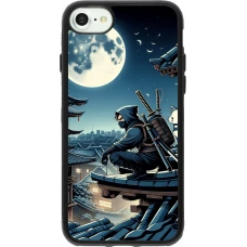 iPhone 7 / 8 / SE (2020, 2022) Case Hülle - Silikon schwarz Ninja unter dem Mond