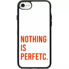 iPhone 7 / 8 / SE (2020, 2022) Case Hülle - Silikon schwarz Nothing is Perfetc