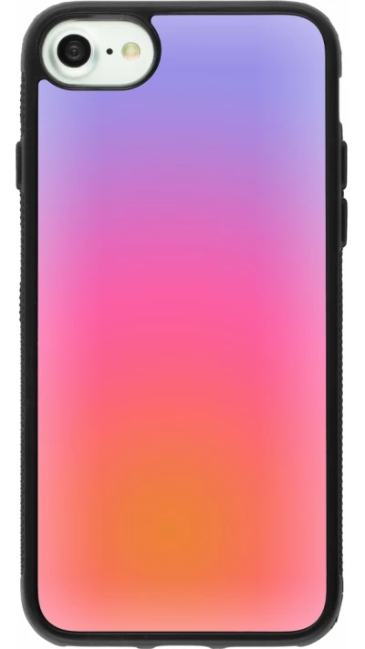 iPhone 7 / 8 / SE (2020, 2022) Case Hülle - Silikon schwarz Orange Pink Blue Gradient