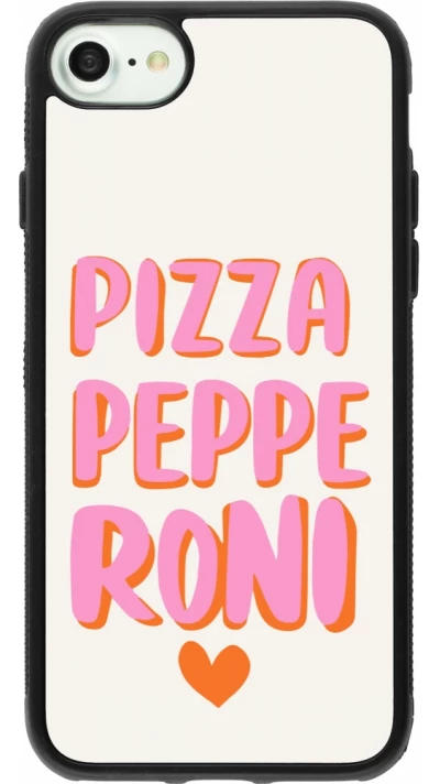 iPhone 7 / 8 / SE (2020, 2022) Case Hülle - Silikon schwarz Pizza pepperoni 2026