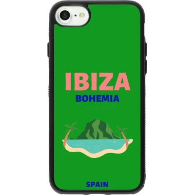 Coque iPhone 7 / 8 / SE (2020, 2022) - Silicone rigide noir Pop Summer Destination Ibiza