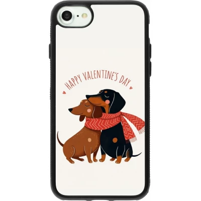 Coque iPhone 7 / 8 / SE (2020, 2022) - Silicone rigide noir Saint Valentines Day 26 Happy Valentine