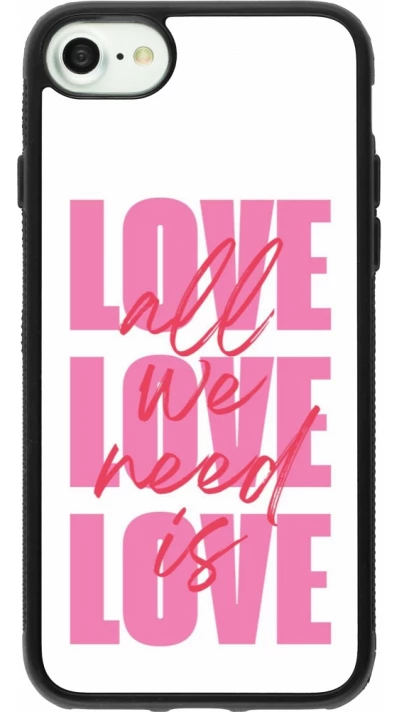 iPhone 7 / 8 / SE (2020, 2022) Case Hülle - Silikon schwarz Saint Valentines Day 26 Love all we need is