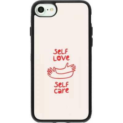 iPhone 7 / 8 / SE (2020, 2022) Case Hülle - Silikon schwarz Saint Valentines Day 26 Self love self care