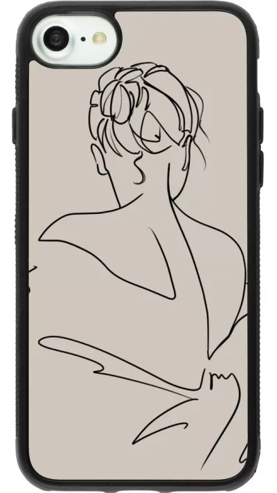 Coque iPhone 7 / 8 / SE (2020, 2022) - Silicone rigide noir Salnikova 05